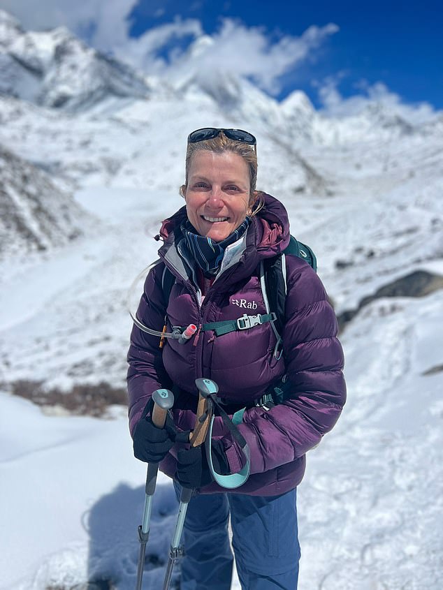 Corinne Turnbull (pictured) at Everest base camp.  Shortly before her 40th birthday, she was diagnosed with osteoporosis