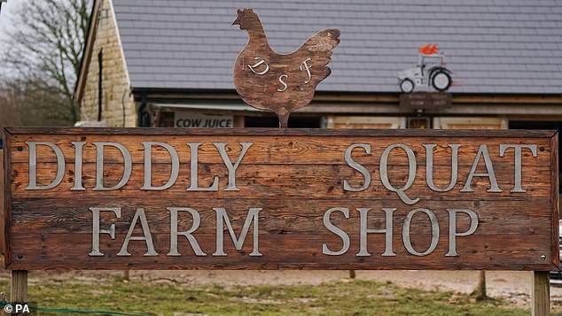 Hunting saboteurs claimed to have found filled-in settlements on the land of Diddly Squat Farm (photo: the entrance to the farm shop near Chadlington, Oxfordshire)