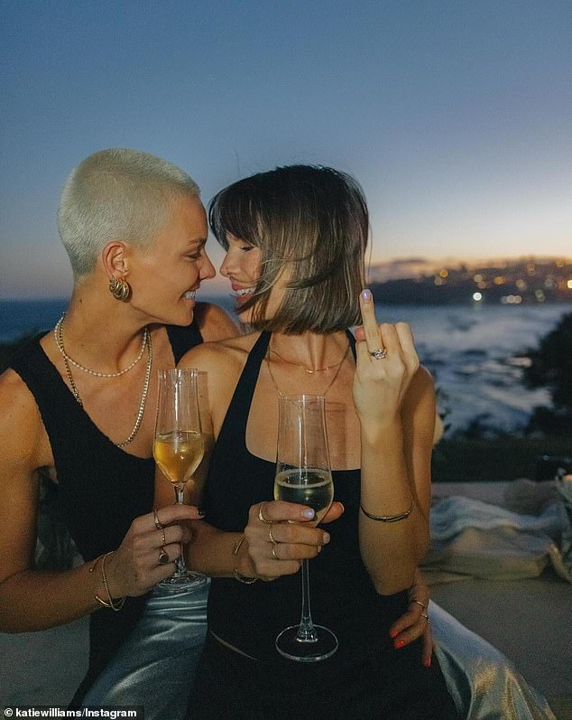 Katie affectionately said her new fiancé Georgia has 'changed her life' and said that although she didn't think she would marry a woman a few years ago, she has 'never been happier'