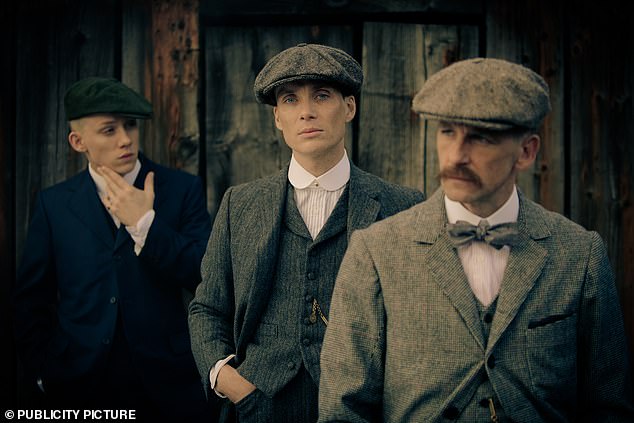 Paul Anderson alongside his Peaky Blinders co-stars Joe Cole and Bafta winner Cillian Murphy