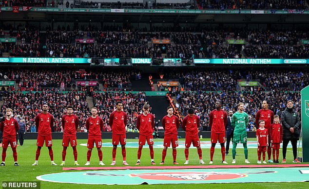 The national anthem could barely be heard at Wembley in the run-up to Sunday's final