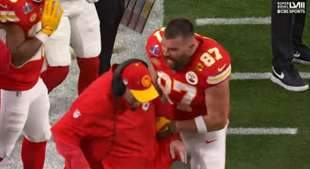 Kelce exploded with anger after the Chiefs lost a chance for their first touchdown of the game