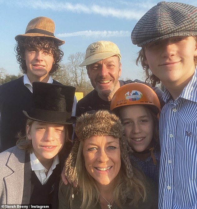 The Property Ladder presenter shares four sons Billy, 18, Charlie, 16, Rafferty, 14, and Laurie, 12, with her husband Graham Swift