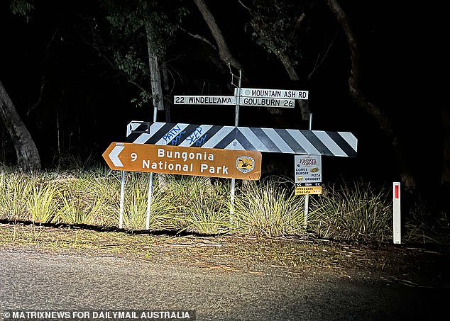 Police have set up a crime scene at a dam at Hazelton Road in Bungonia, about 185km south-west of Sydney in NSW's Southern Tablelands (pictured)