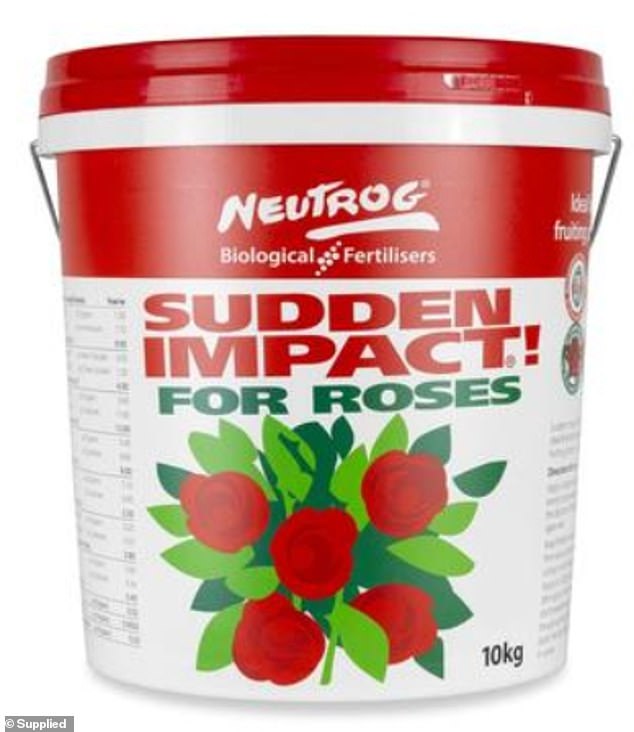 Sarah Jane seriously injured her back and is still in pain six years later after getting down on her knees to drag the large bucket of Sudden Impact fertilizer to the front of a pallet.