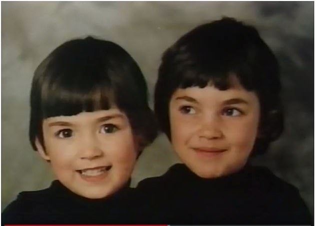 She said in her recent interview: 'I get terribly sad when I think about Heather, how old she would be now, what kind of life she would have had.  I love her so much' (Mae and Heather pictured as children)