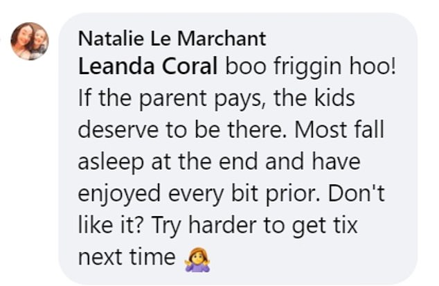 Many were upset that the tickets went to the little children of A-listers who didn't get to enjoy the full show while fans missed it.  But others saw no problem