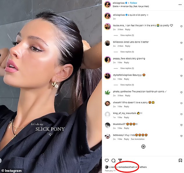 Following their split, it's been revealed that Romeo is getting a lot of clicks on Liv's profile and liking some of the photos from earlier this month, including racy shots and funny images of cocktails.