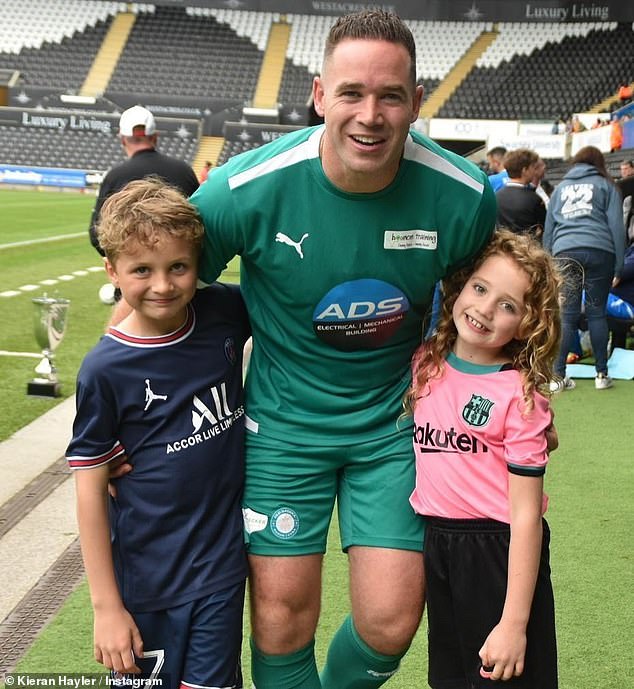 She shares Jett, nine, and Bunny, eight, with Kieran Hayler, to whom she was married for eight years until 2021