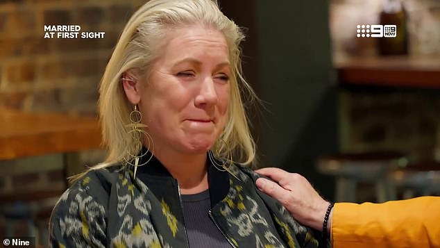 While Lucinda burst into tears when Tim angrily said he was 'more out than in' in their relationship, Michael accused Tim of being 'too pissed off' and living in the past.