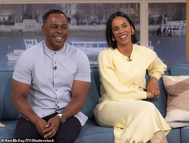 While co-hosting the Daytime TV show with Andi Peters (left), Rochelle revealed she met Love Island's Joshua Ritchie for the first time on Sunday