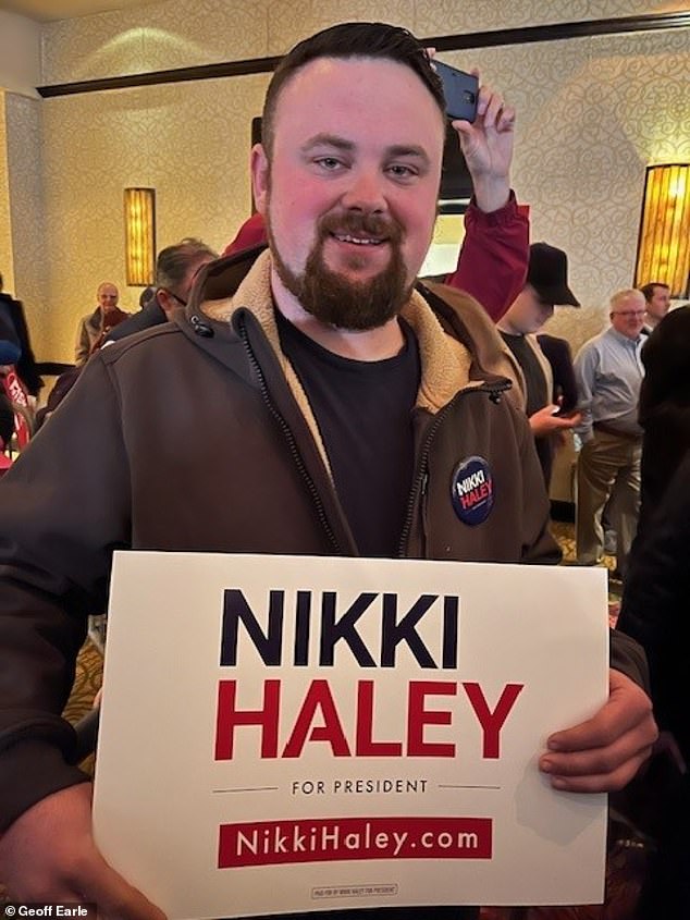 “If Trump is charged with anything, it will be difficult for him to run for president from prison,” said mechanic William Brown.  Haley's signs at the event didn't say 'Michigan' - but they didn't say '2024' either