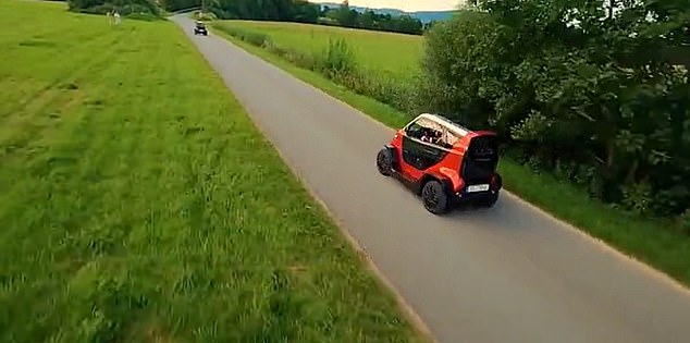 The CT-2's small size allows it to fit comfortably on country roads