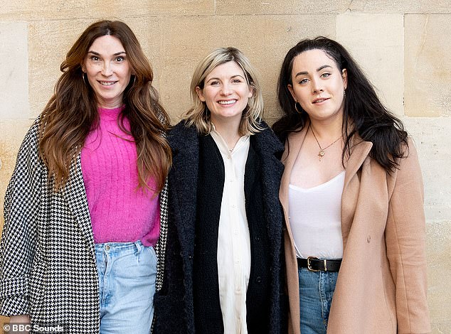 Pictured from left to right is Doctor Who: edited writer Juno Dawson, former Doctor Who star Jodie Whittaker and actress Charlie Craggs