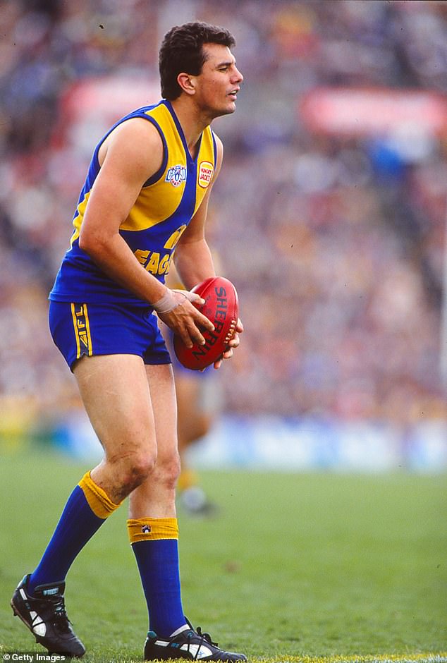 Sumich (pictured playing in the 1991 AFL grand final) retired as the team's all-time leading goalkeeper after playing 150 games