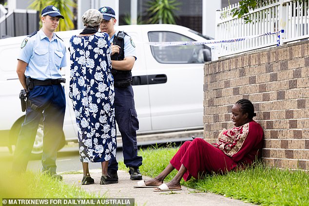 The family member was slumped against a neighbor's wall