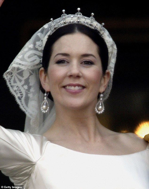 Frederik and Mary (photo on her wedding day) were married on May 14, 2004 in Copenhagen Cathedral