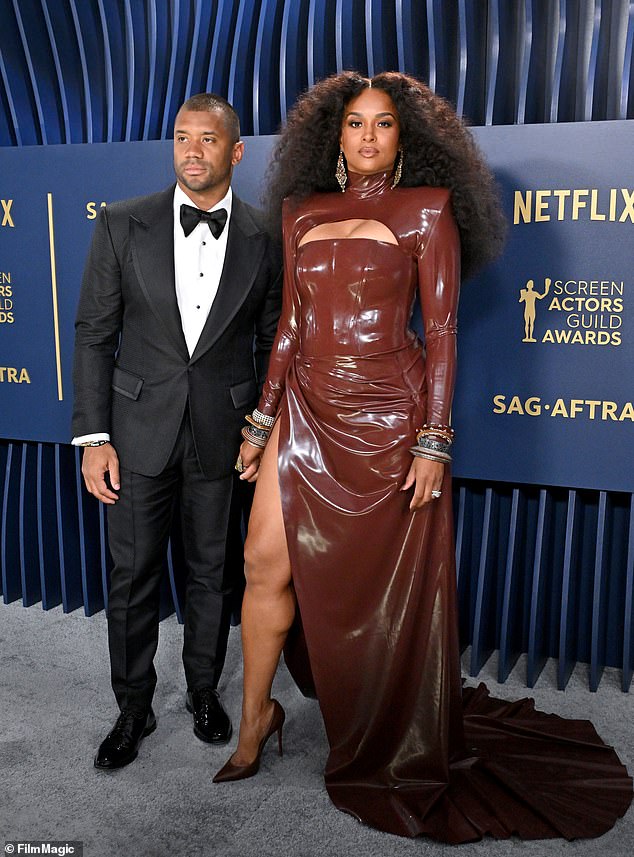 Wilson was outshined by his wife Ciara at the SAG Awards in Los Angeles last week