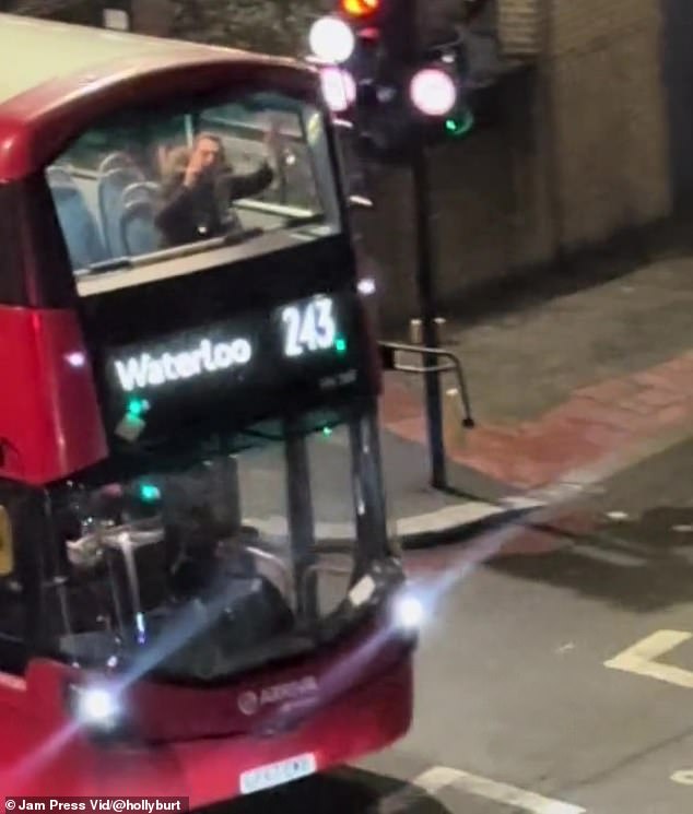 In the sweet clip, Emre seemed happy to see his wife and quickly waved to her as the bus drove past their apartment