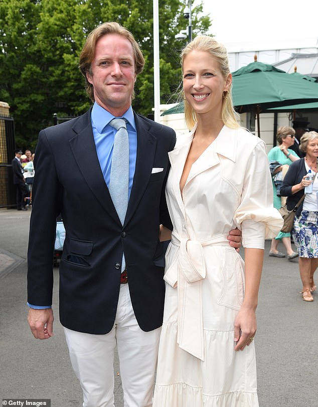 Thomas Kingston and Lady Gabriella Windsor are pictured at the Wimbledon Tennis Championships in July 2019