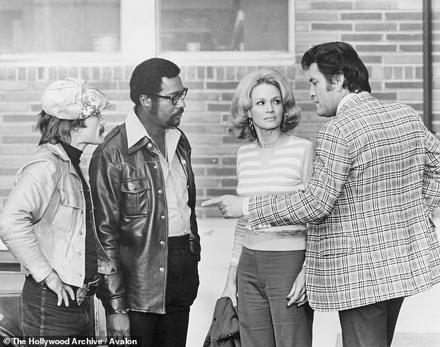 Here Charles is seen far left with Ed Bernard, Angie Dickinson and Earl Holliman in Police Woman (1974 - 1978)