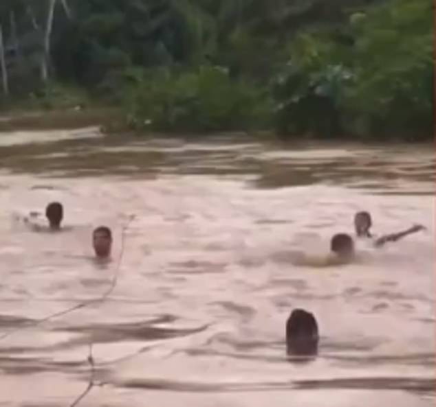 Several young men were seen swimming in a stream in Rio Branco on Sunday before a 20-year-old, identified as Elias Lima, was swept away by a current.  He remained missing since Tuesday