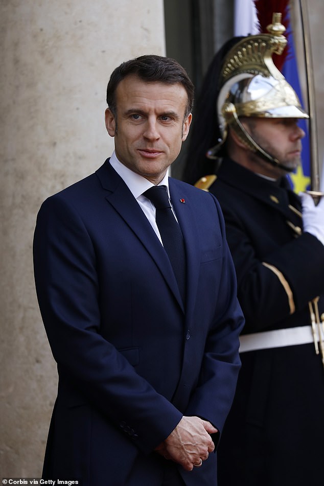 Emmanuel Macron said in Paris that “boots on the ground” should not be ruled out