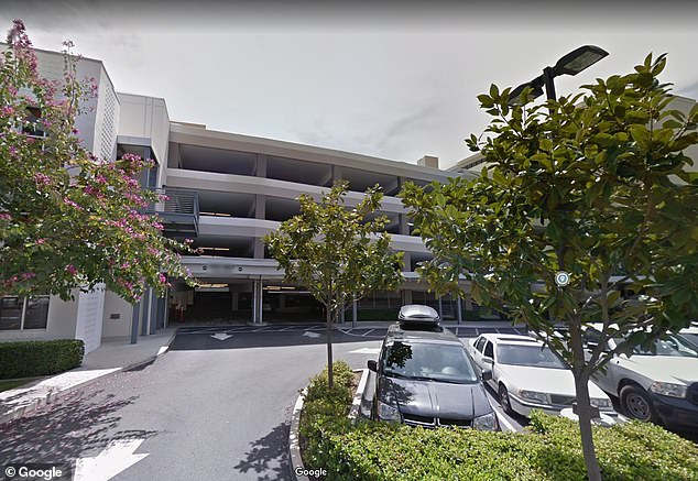 Pictured: The parking garage at Orange County Children's Hospital, where Hermosillo dropped off her disabled son from the fourth floor