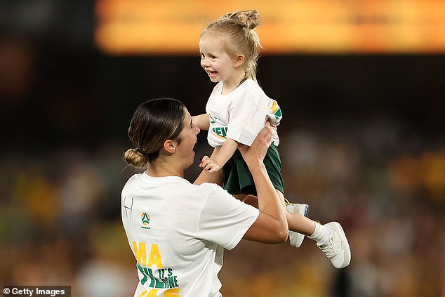 Harper also shared an adorable moment with Kyra Cooney-Cross after the win