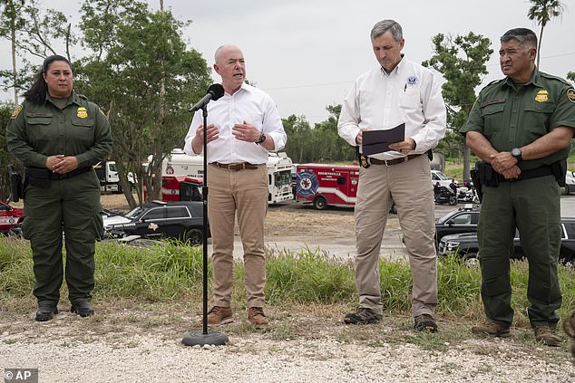 Secretary of Homeland Security Alejandro Mayorkas visited the Camp Monument in May