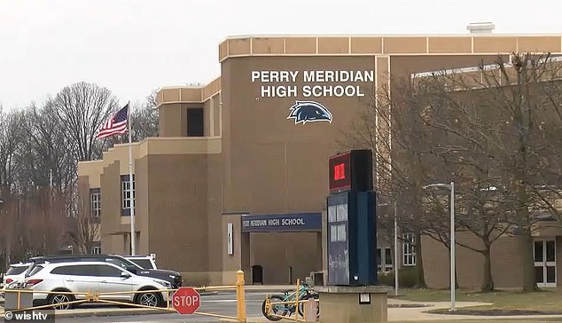 The incident occurred earlier this month at Perry Meridian High School in Indianapolis