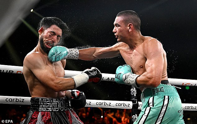 Australian boxer Tim Tszyu (right) – a Rabbitohs fan – will attend the NRL double header and help promote the sport ahead of his fight against Keith Thurman in Las Vegas next month