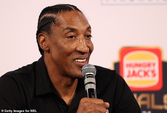 Pippen (pictured in Melbourne last week) shocked fans by admitting Jordan was the greatest basketball player of all time in an interview with the Today Show on Tuesday