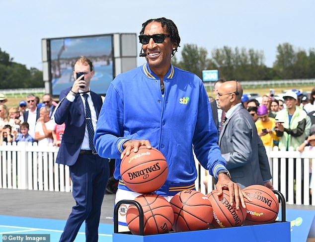 Pippen (pictured in Melbourne) is in Australia this month to take part in an awards ceremony for the country's National Basketball League and a subsequent speaking tour with former teammates Horace Grant and Luc Longley