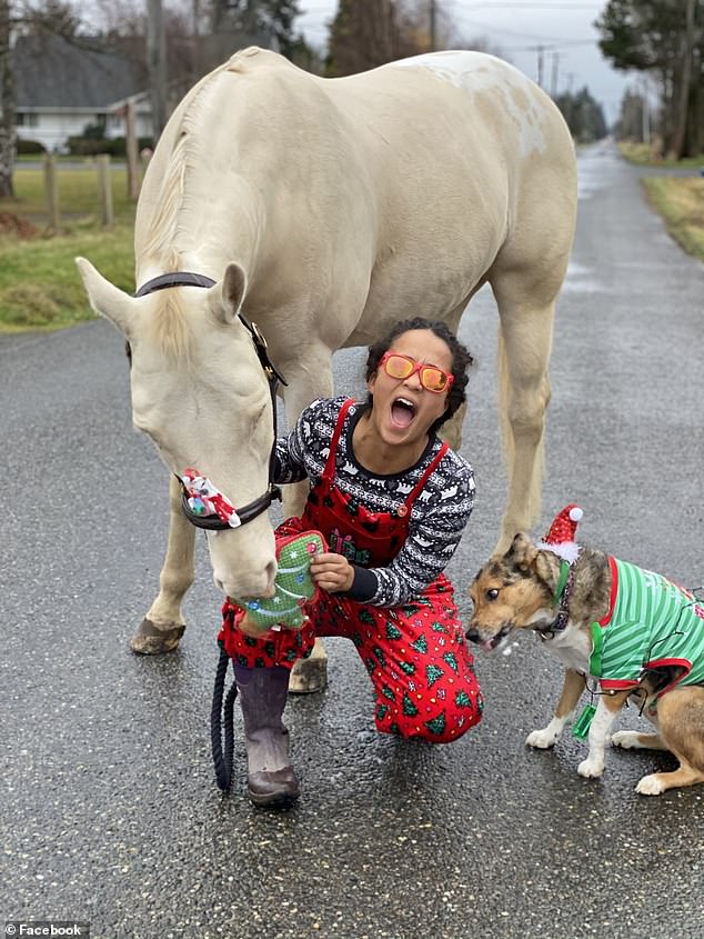 Delanie Greer discovered that her beloved horse LeMon had been shot and killed outside his stable in Tacoma on December 17