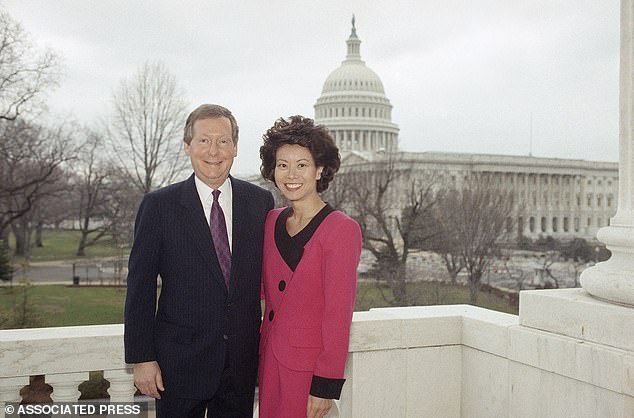 McConnell was enthusiastic about the support of his wife, a former secondary Department of Transportation secretary.  Elaine Chao, who has been by his side for 31 years