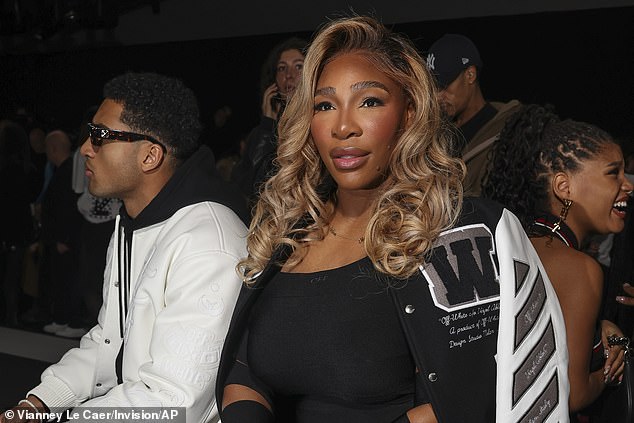 Serena was dressed to impress at the fashion show and wore her hair in voluminous curls