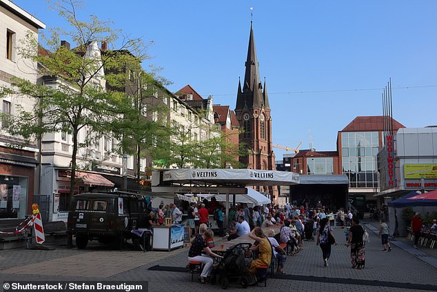 Upon arriving at the property – a single-family home in Herne, northwest Germany (photo, file photo), first responders heard painful groans coming from inside.  They kicked in the door and found the 66-year-old man - who they rushed to hospital - and his dog.