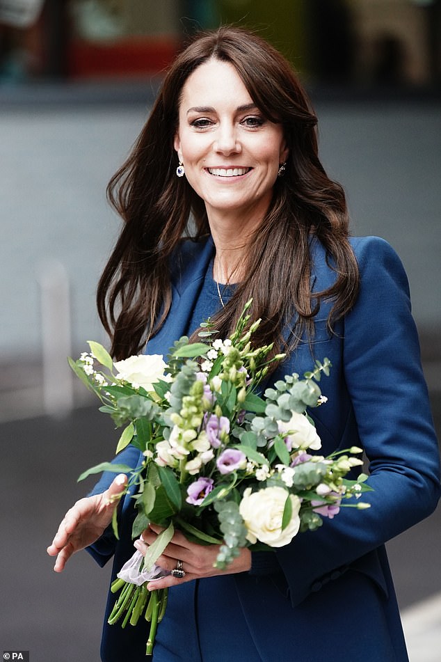 Officials said tonight that the Princess of Wales continues to do 'well'.  Kate plans to return to royal engagements after Easter