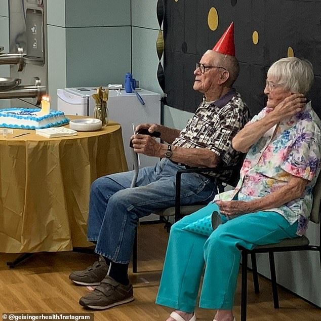 Sharlet and her husband, Marshall, are both patients at a nursing home in Bloomsburg, which also hosted his own birthday party when he turned 100 in July.