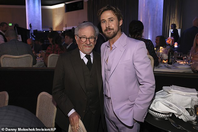 The Canadian 43-year-old (R) later feuded with three-time Oscar winner Steven Spielberg (L), who is again nominated for producing Maestro