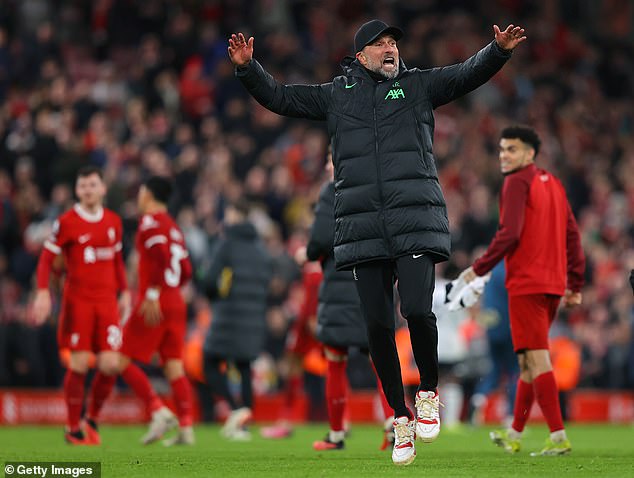 Jurgen Klopp compared Liverpool's comeback win against Luton to their historic victory against Barcelona in 2019