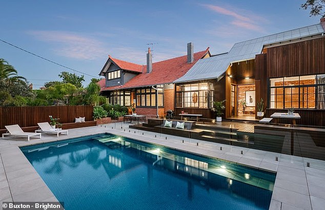 The stunning Melbourne mansion owned by AFL big wig Brendan Gale is listed with an eye-watering price list of $6 million - $6.6 million.  (Pictured)