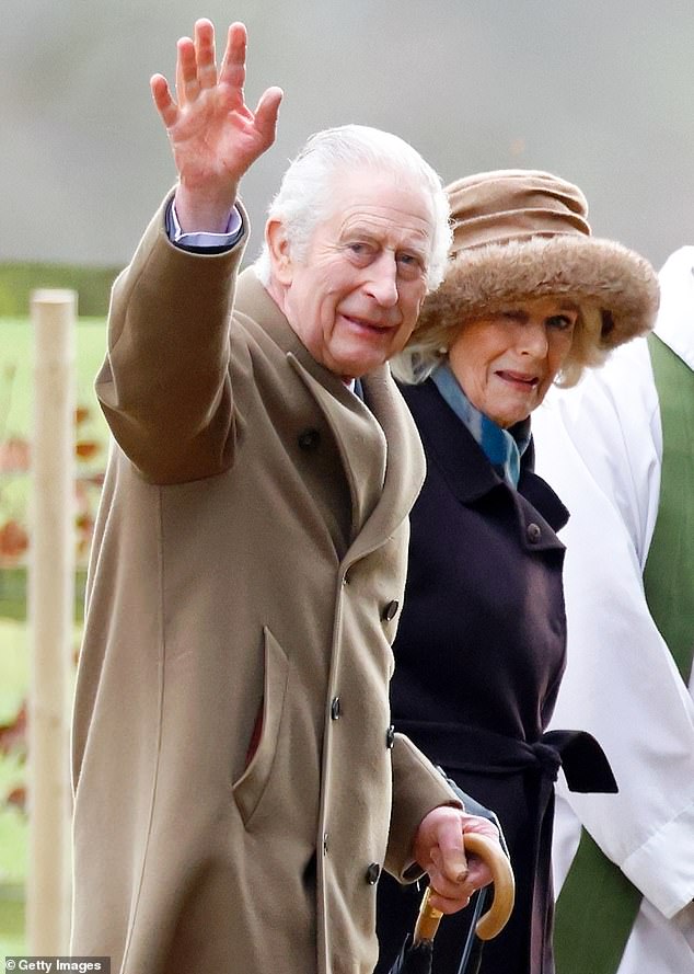 The royal family is excellent at putting on a stoic front, as evidenced by this photo of Charles and Camilla waving to well-wishers after prostate surgery on February 4