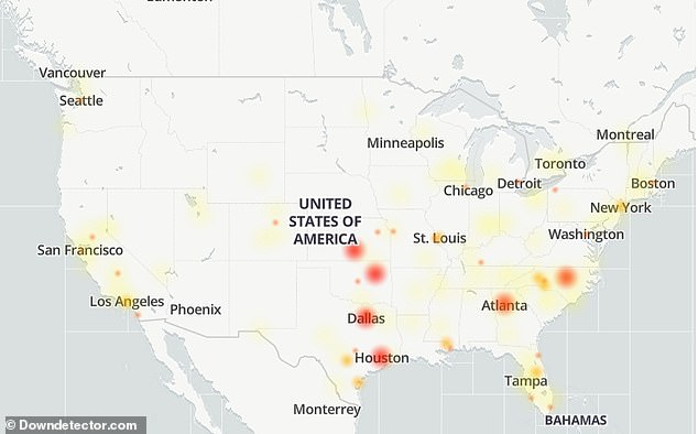 AT&T, Verizon and T-Mobile users reported early Thursday that they were experiencing network problems nationwide and in Canada