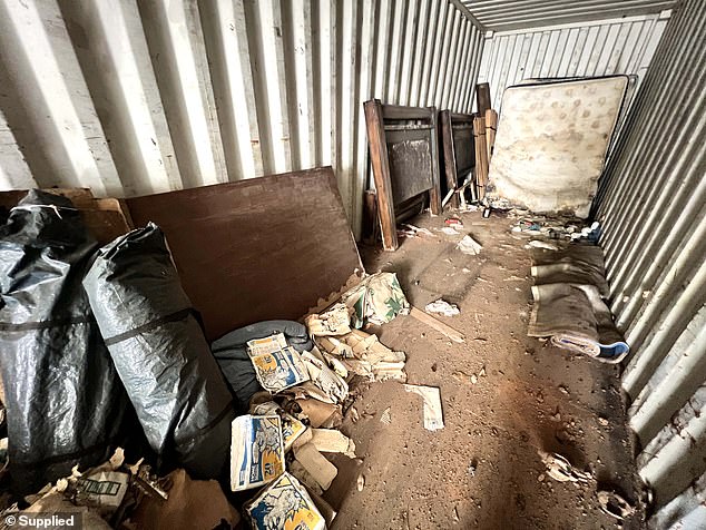 Britton pleaded guilty to 60 charges - including the murder, rape and torture of more than 40 dogs - in September last year (photo: the shipping container where Britton filmed some of the 'grotesque atrocities')