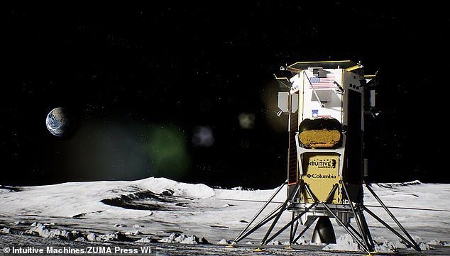 NASA has confirmed that the first private spacecraft to land on the moon 'tipped on its side' (stock)