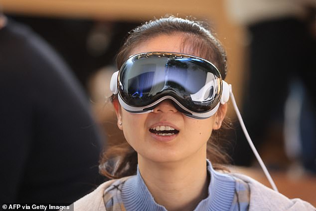 It has been for sale for less than two weeks.  But it looks like many unhappy Apple customers are already returning their $3,500 Vision Pro headsets (stock image)