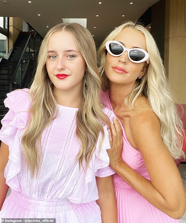 Jackie 'O' Henderson (pictured with her daughter Kitty, 12) had the chance to watch the megastar twice in Sydney