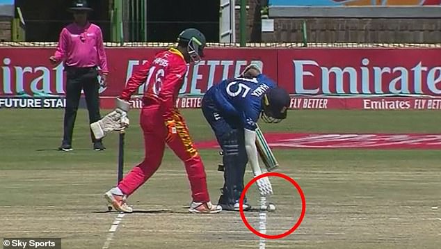 England player Hamza Shaikh was given off at the Under-19 World Cup for 'obstructing the pitch' against Zimbabwe